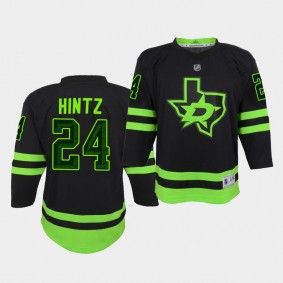 Roope Hintz Youth Jersey Stars Third Black Blackout Replica Jersey
