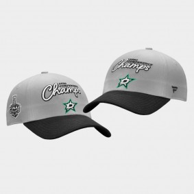 Dallas Stars Gray 2020 Western Conference Champions Adjustable Hat