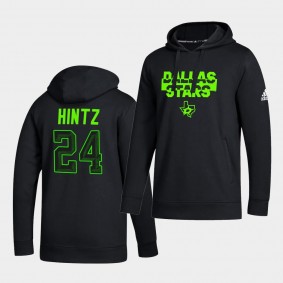 Dallas Stars Roope Hintz 2020-21 Alternate Black Blackout Jersey Inspired Hoodie